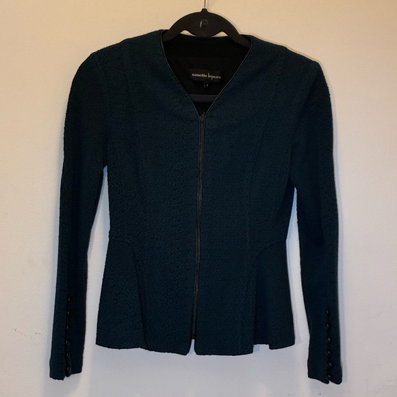 Nanette Lepore Ava Zip-Front Textured Knit Jacket - Worn on TV - Picture 4 of 10